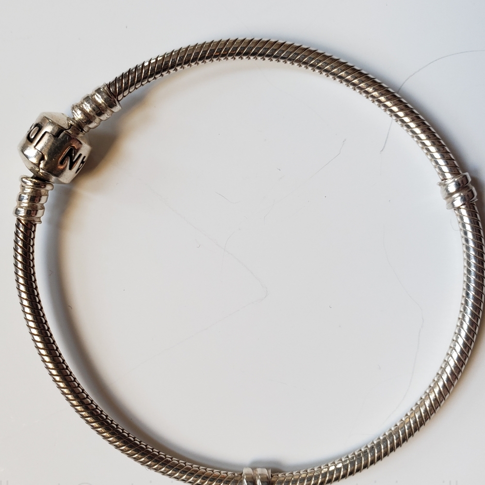 Authentic pandora silver bracelet no beads
